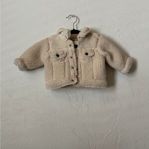 Carter's Cream Sherpa Jacket with Buttons